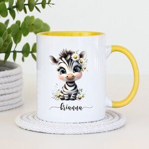 Personalized Gifts, Cute Zebra Kids Mug, Girls Cup
